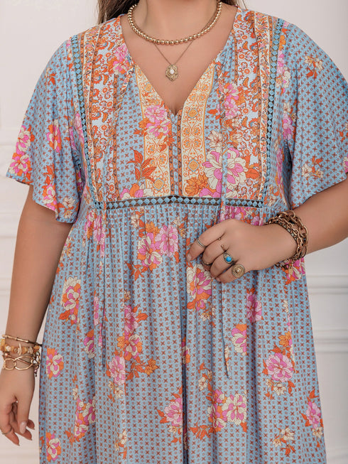 plus-size-printed-tie-neck-flutter-sleeve-maxi-dress-2 OhSoStyled - Sophia's Style-8